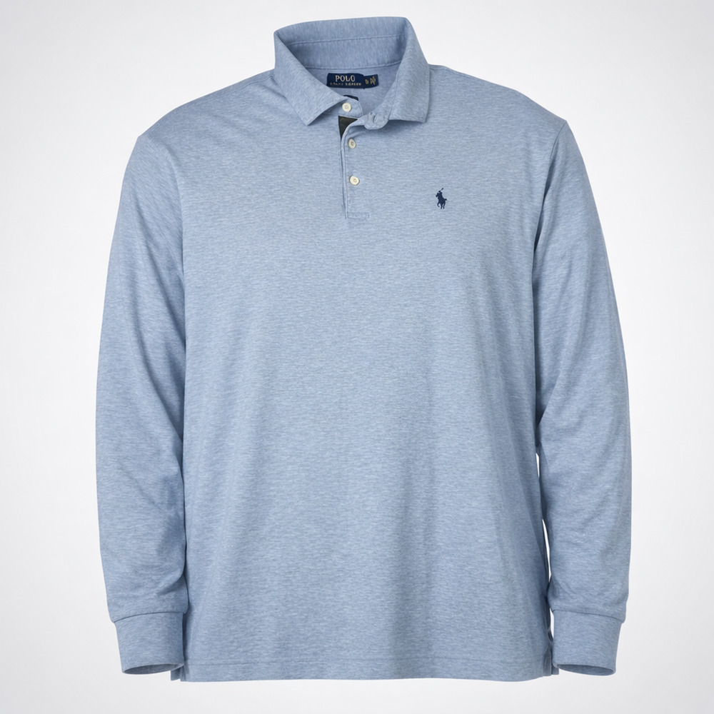 Polo Ralph Lauren Classic Fit Shirt Mens XL Blue Cotton Long Sleeve Stretch Golf